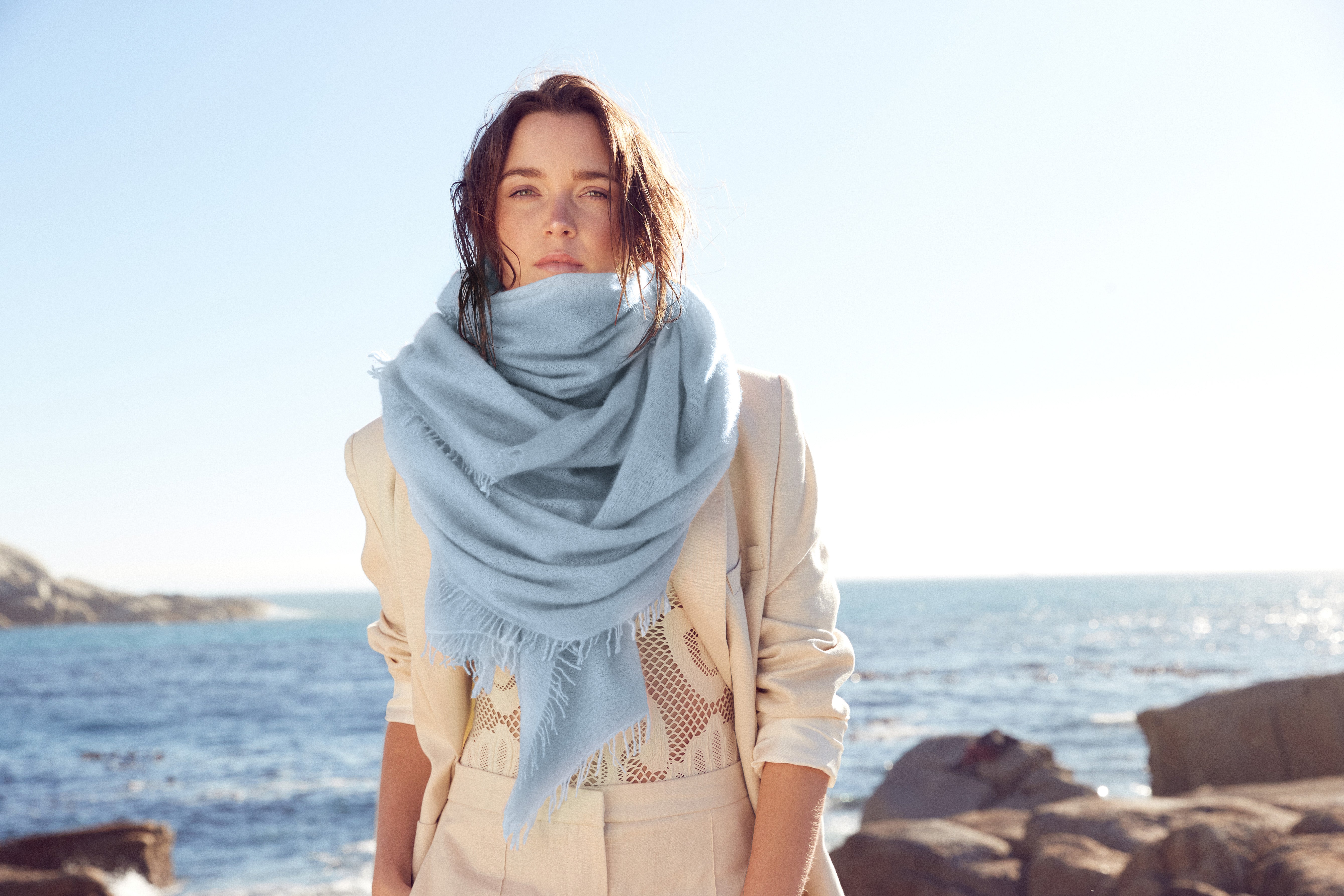 Tibet - Cashmere-Schal - Farbe: Jeans Blue 65