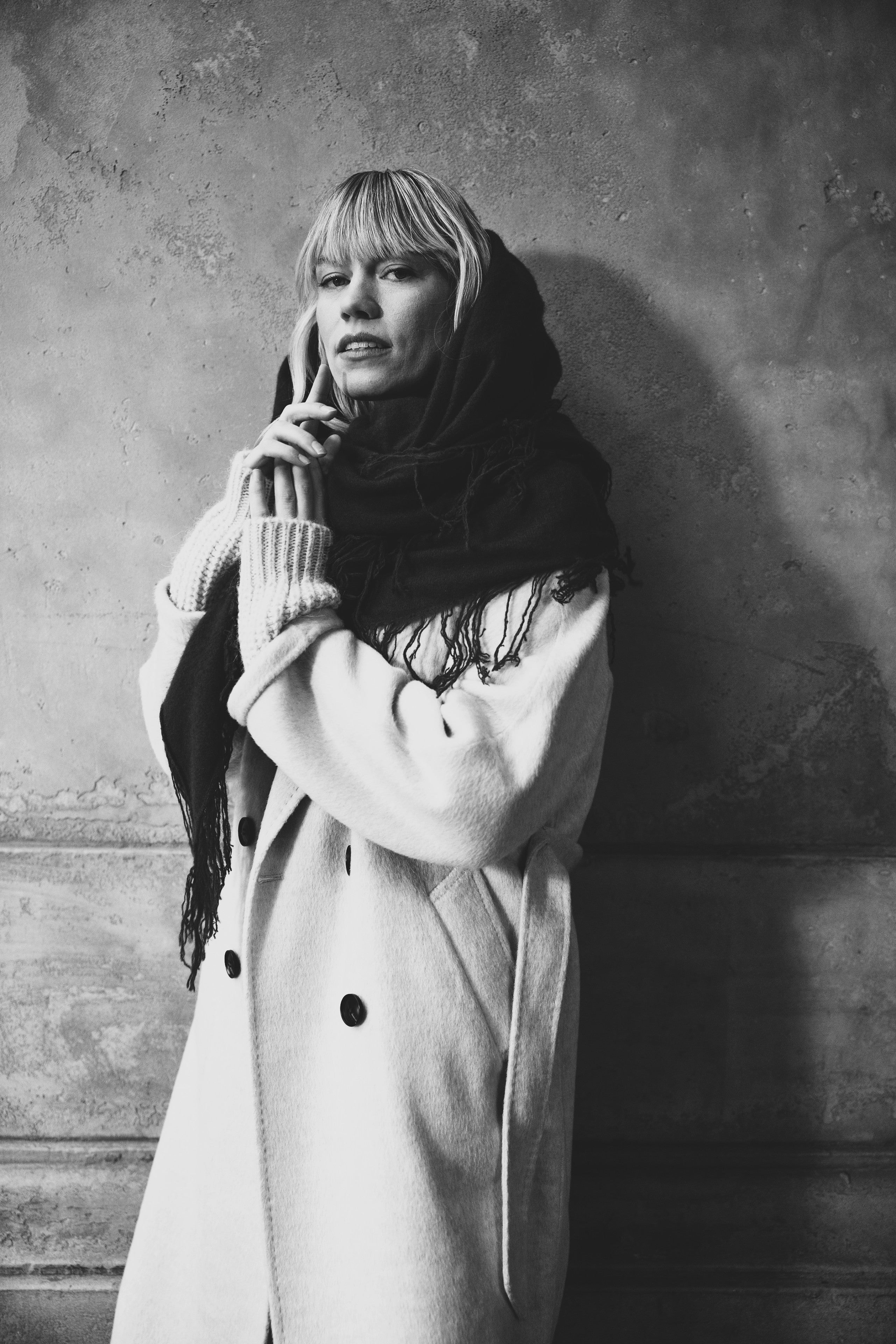 SUMA - Kaschmir-Schal - Farbe: Black