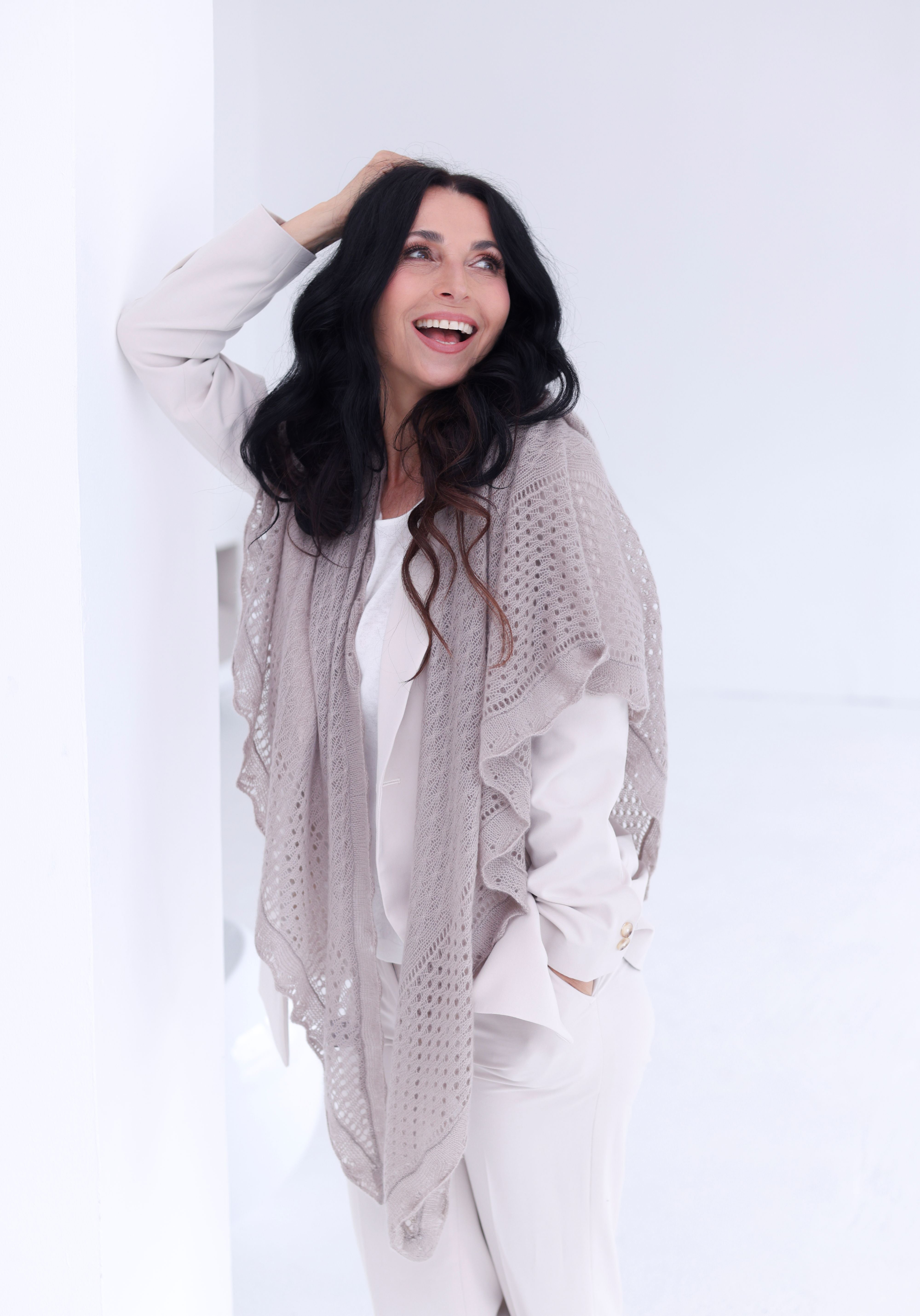 LALI - Kaschmir-Schal - Farbe: Stone