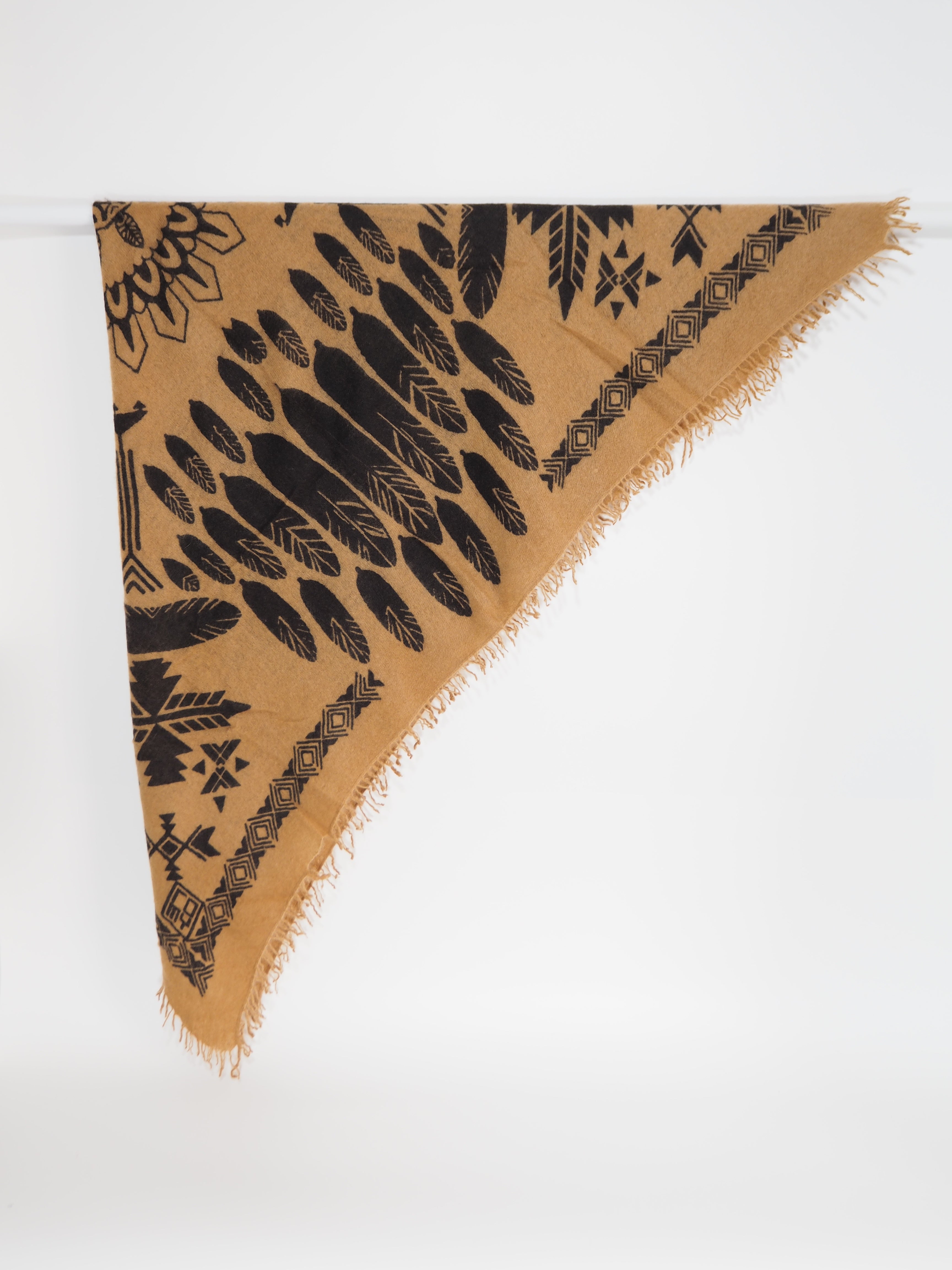 Noosh - Kaschmir-Schal - Farbe: Cognac / Black