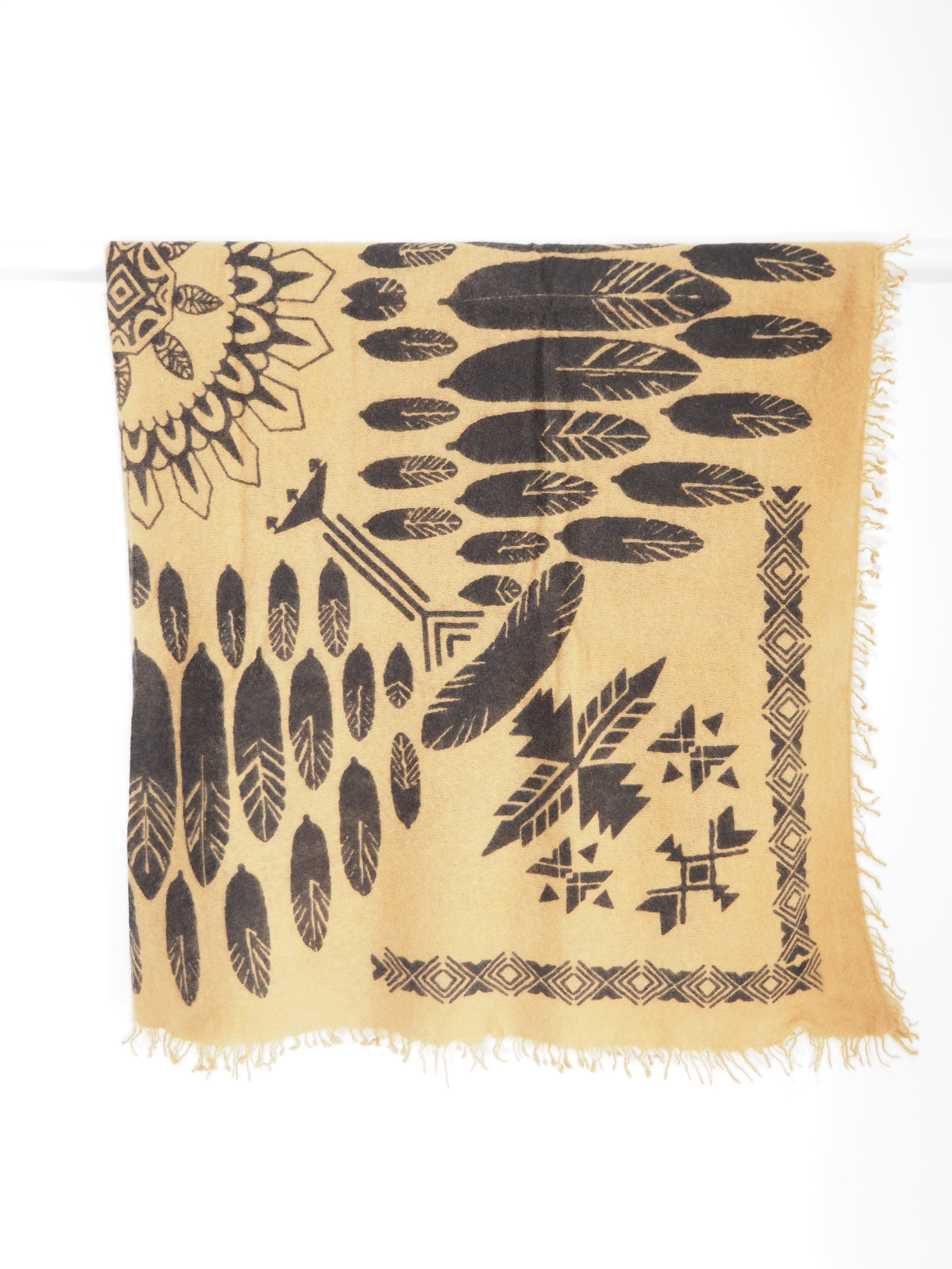 Noosh - Kaschmir-Schal - Farbe: Cognac / Black