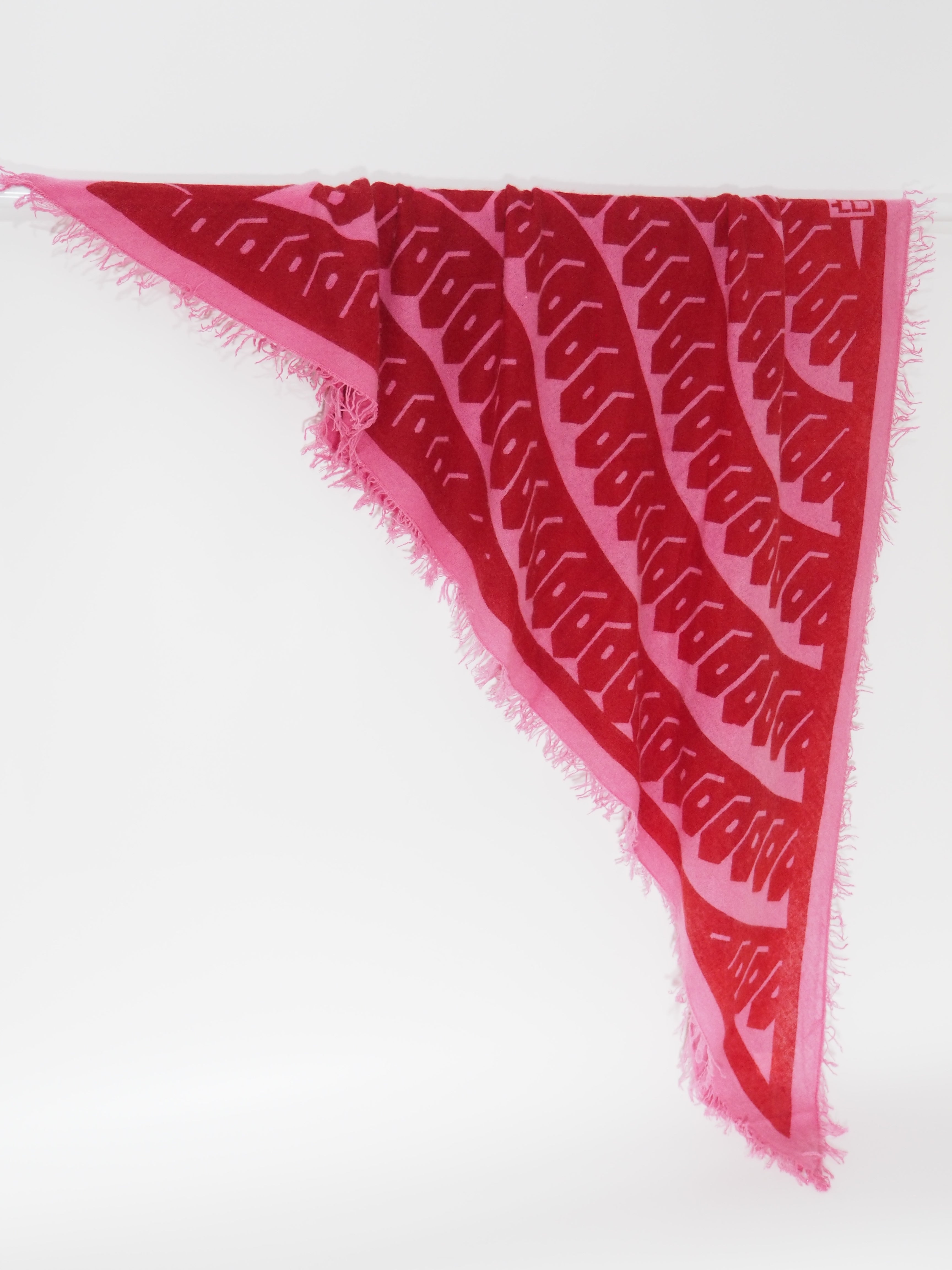 TIKA - Kaschmir-Schal - Farbe: Pink / Red