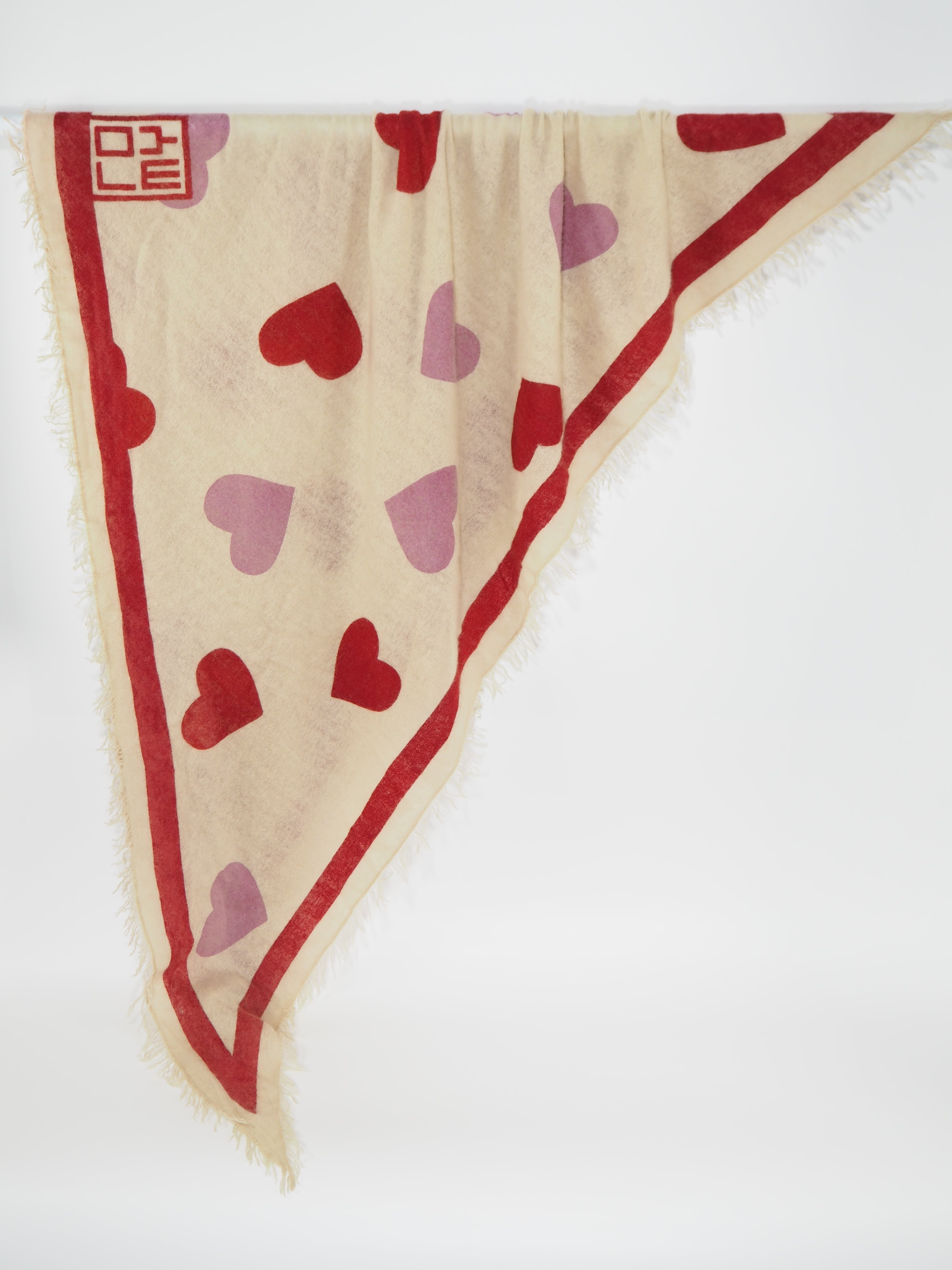 Love - Cashmere-Schal - Farbe: Beige / Multi-Coloured