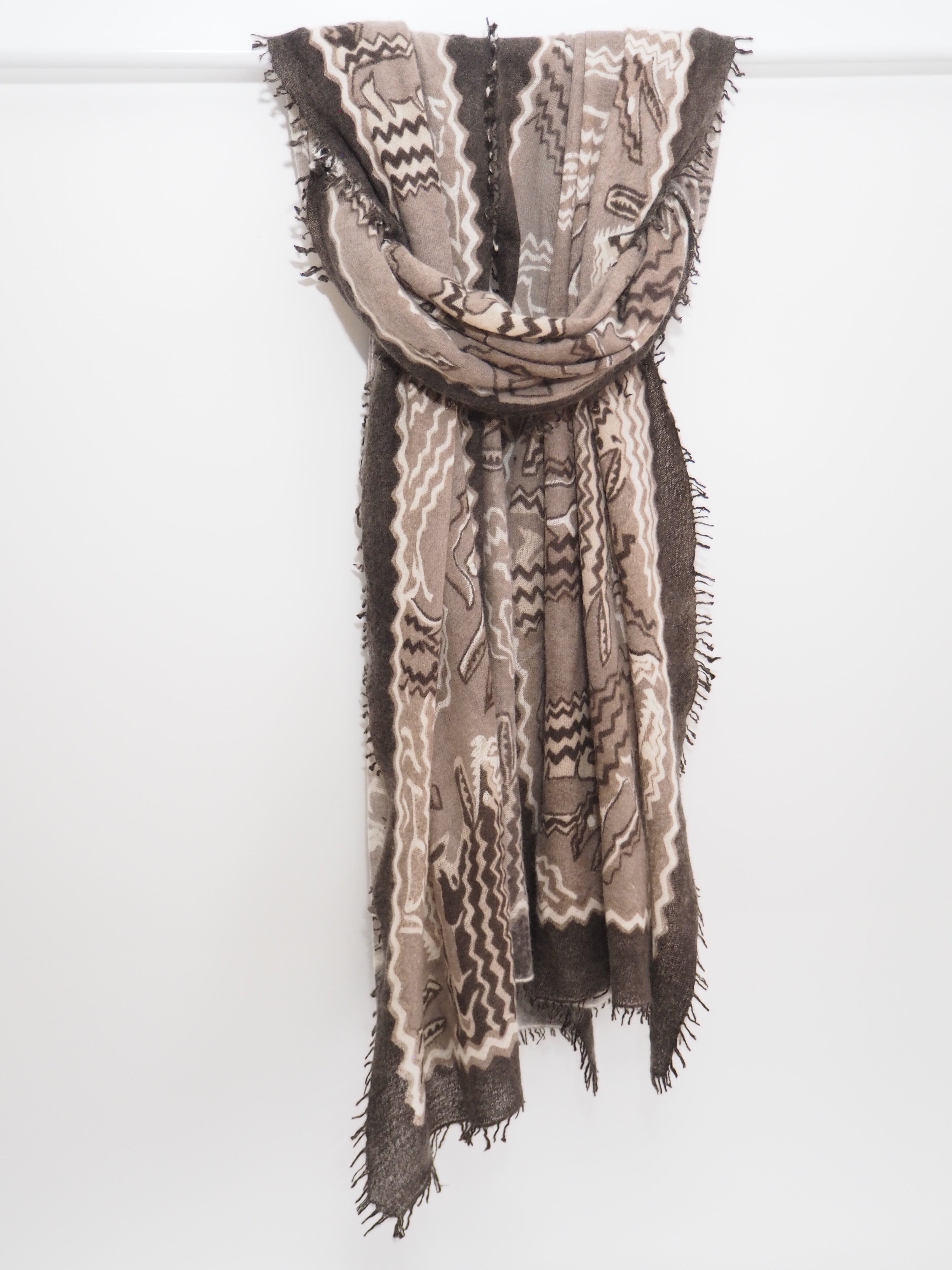 Crocodile - Cashmere-Schal - Farbe: Stone