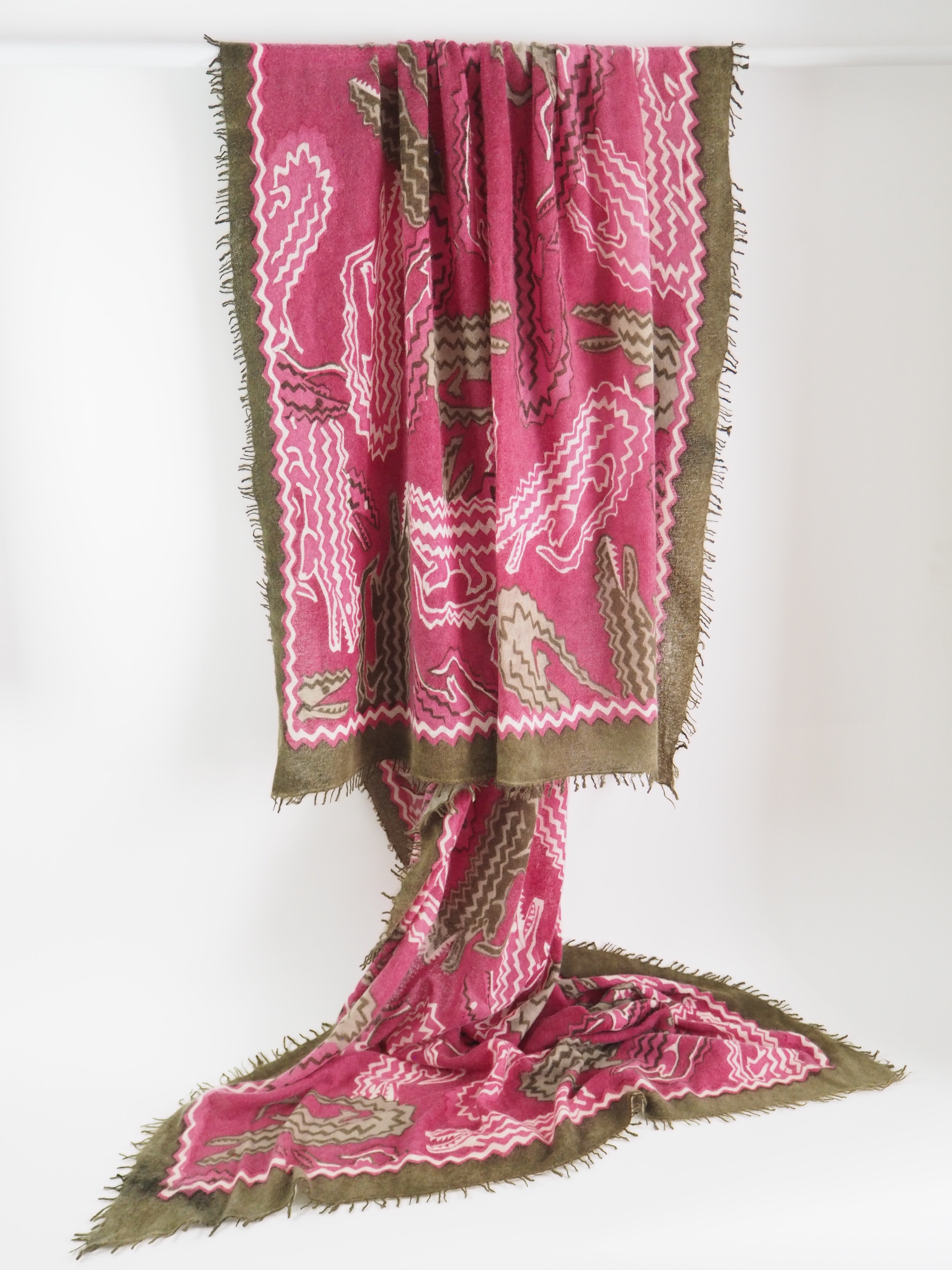 Crocodile - Cashmere-Schal - Farbe: Pink