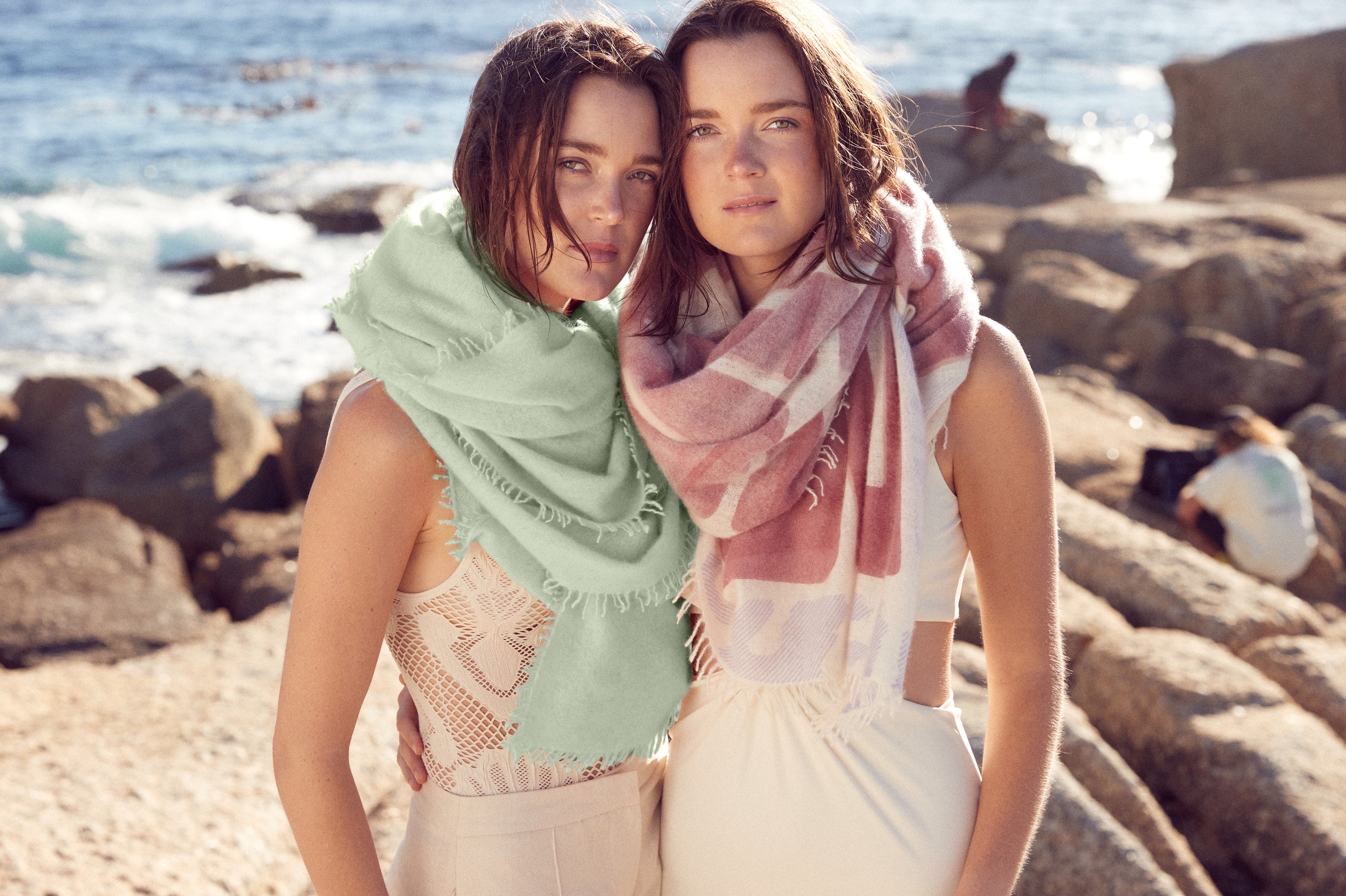 Tibet - Cashmere-Schal - Farbe: Eukalyptus