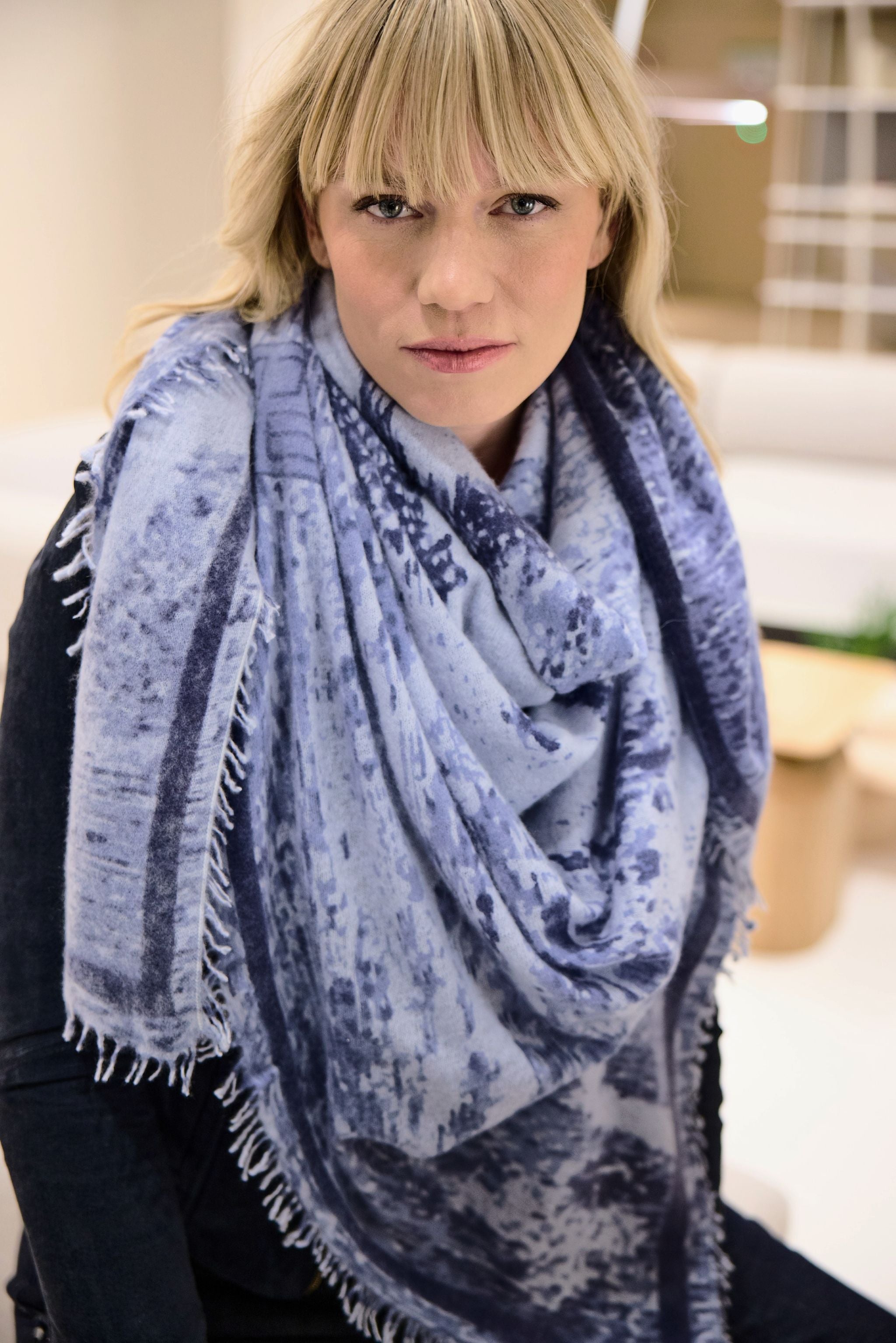 CLOUDS - Cashmere-Schal -     Farbe: Blue