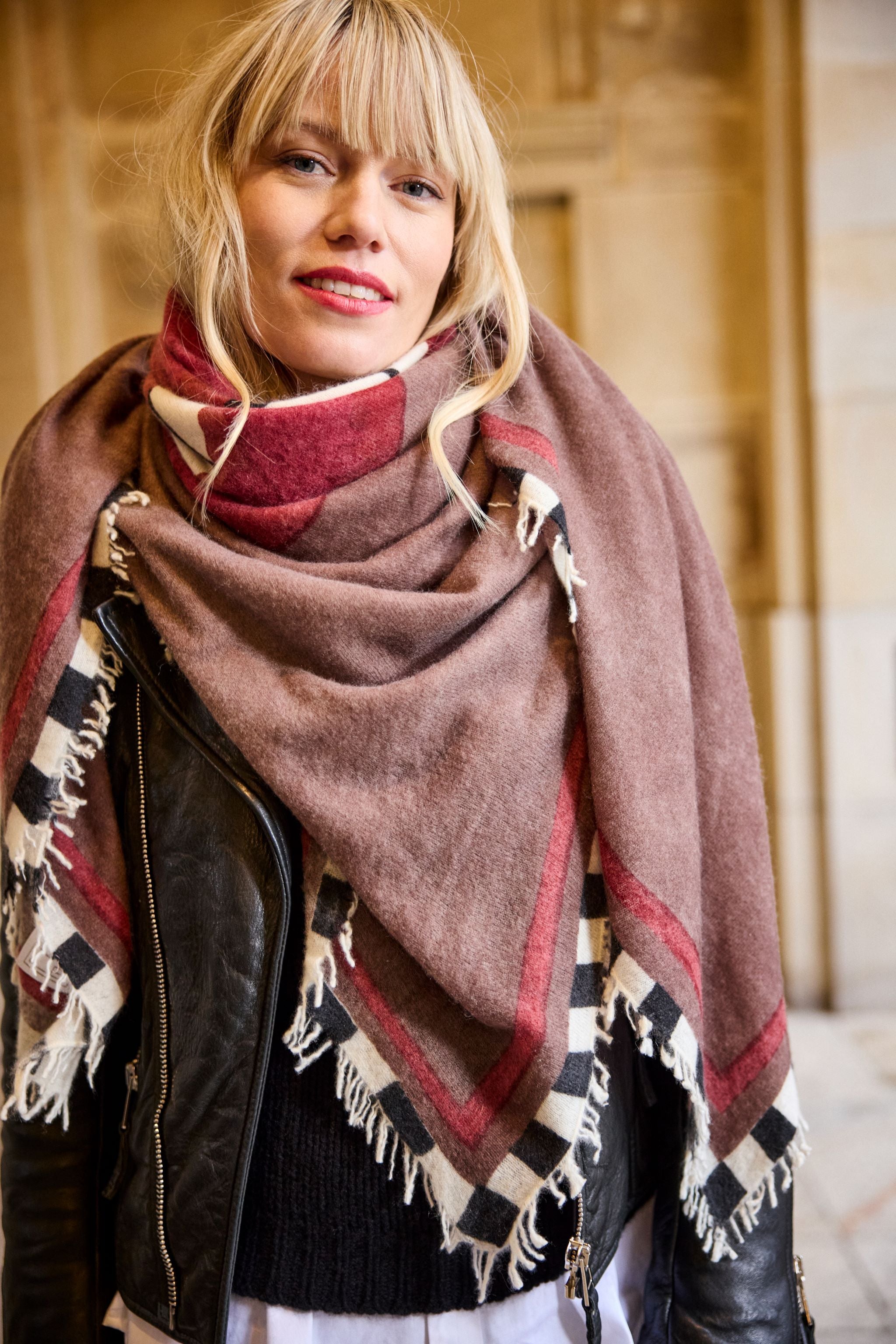 BIG KISS - Cashmere-Schal -     Farbe: Mokka / Rubywine