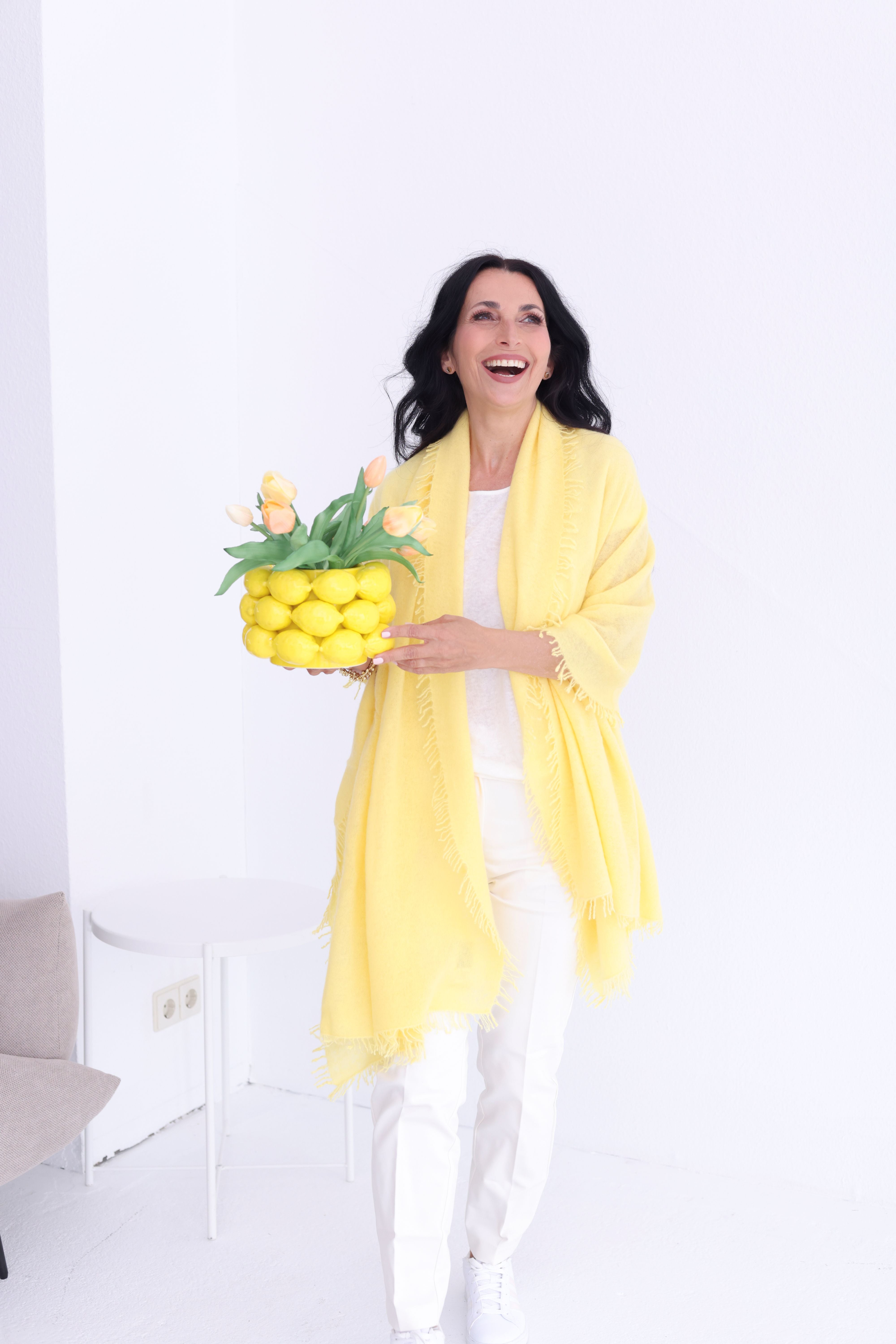 Tibet - Cashmere-Schal - Farbe: Lemon 163
