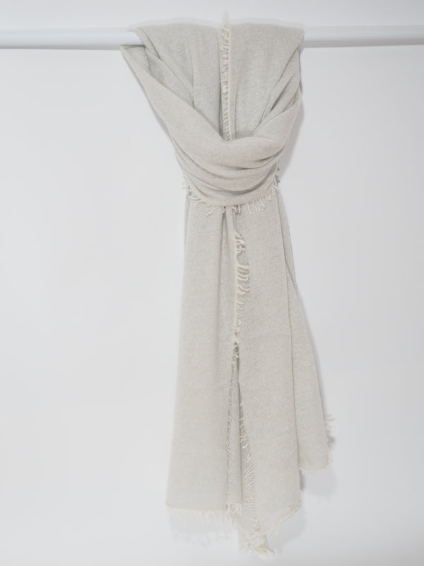 Tara - Cashmere-Schal - Farbe: White / Silver