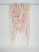 Lalit - Cashmere-Schal -      Farbe: Offwhite / Rose