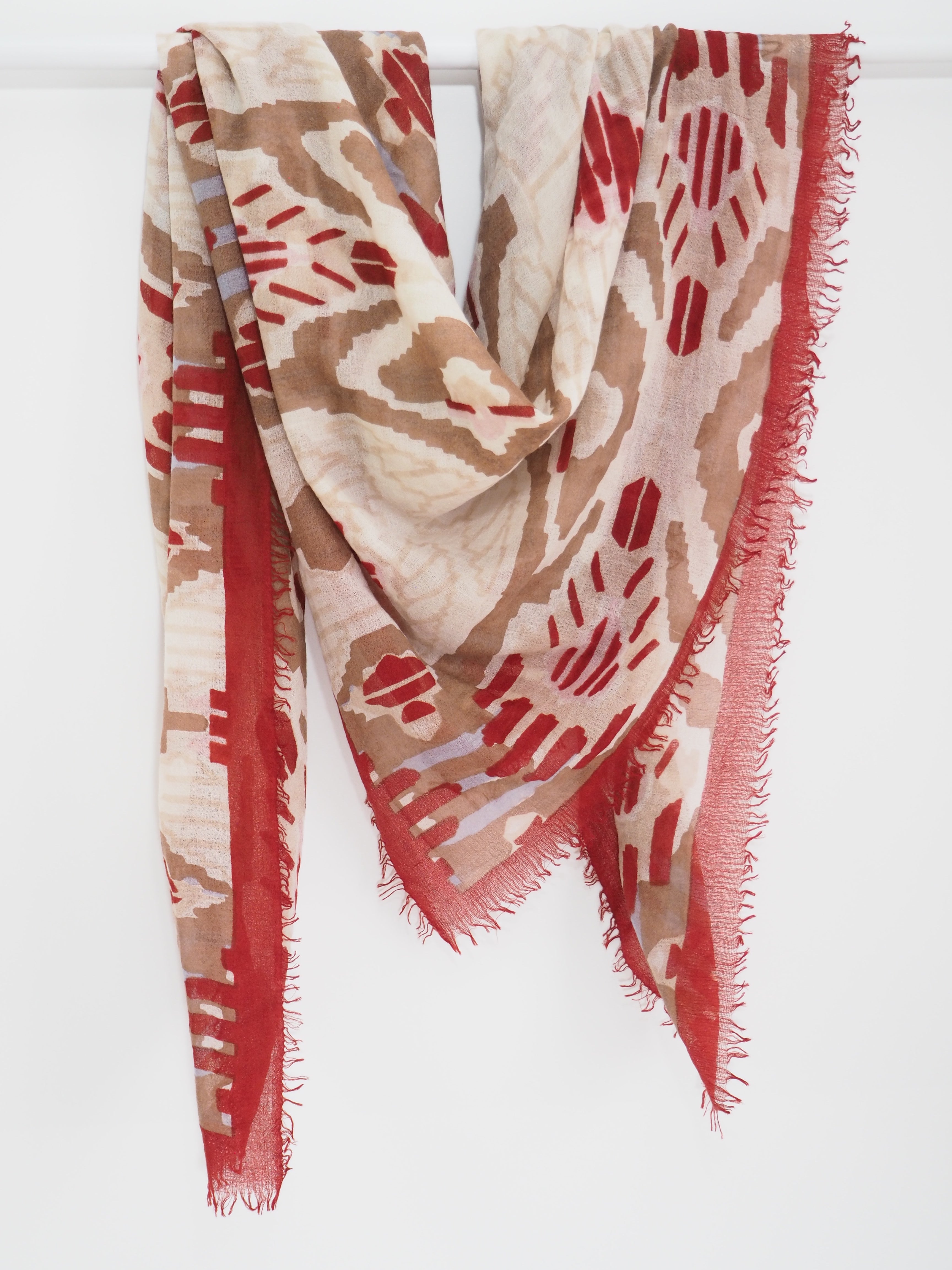 NATSUMI - Kaschmir-Schal -      Farbe: Red