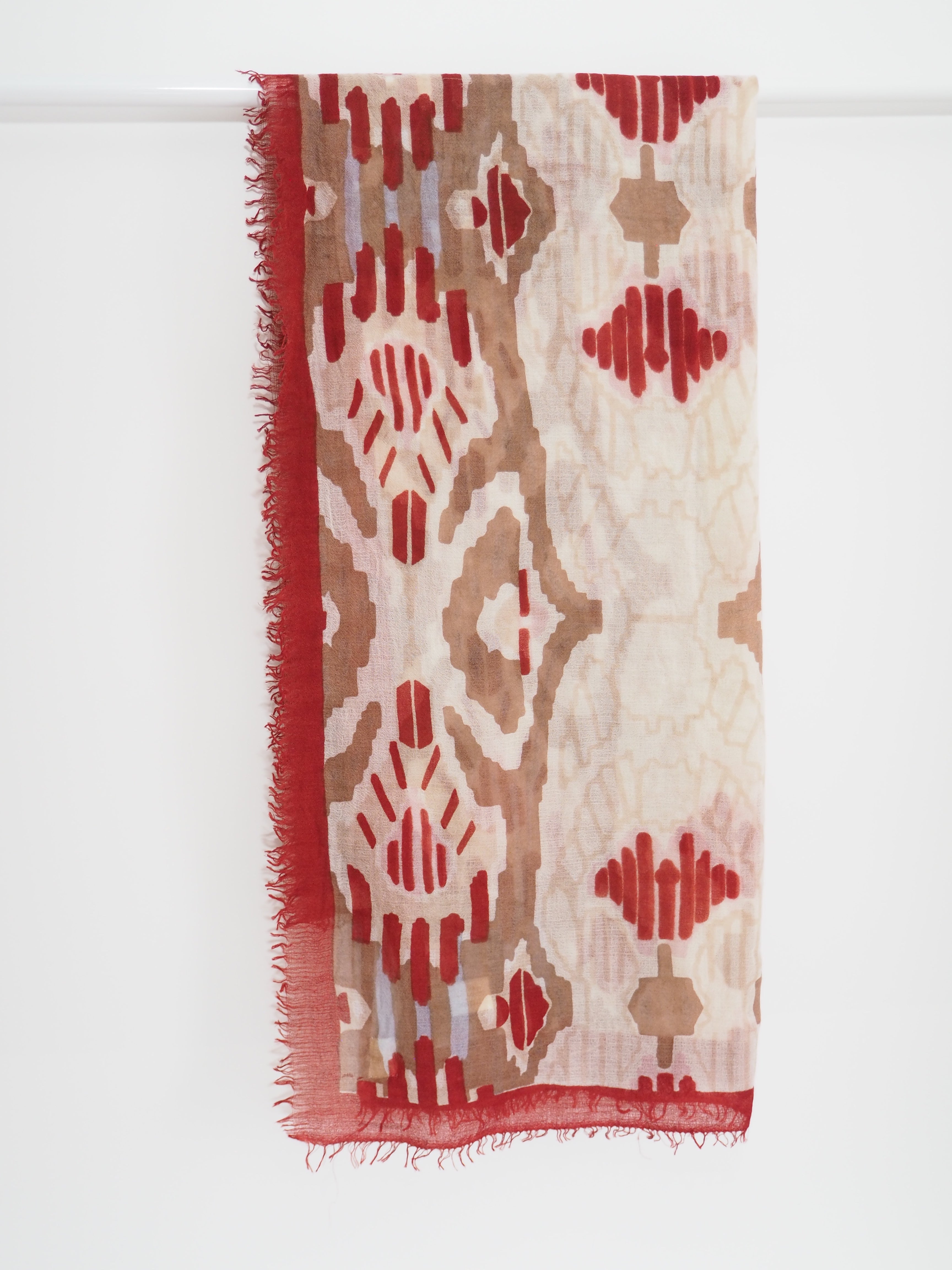 NATSUMI - Kaschmir-Schal -      Farbe: Red
