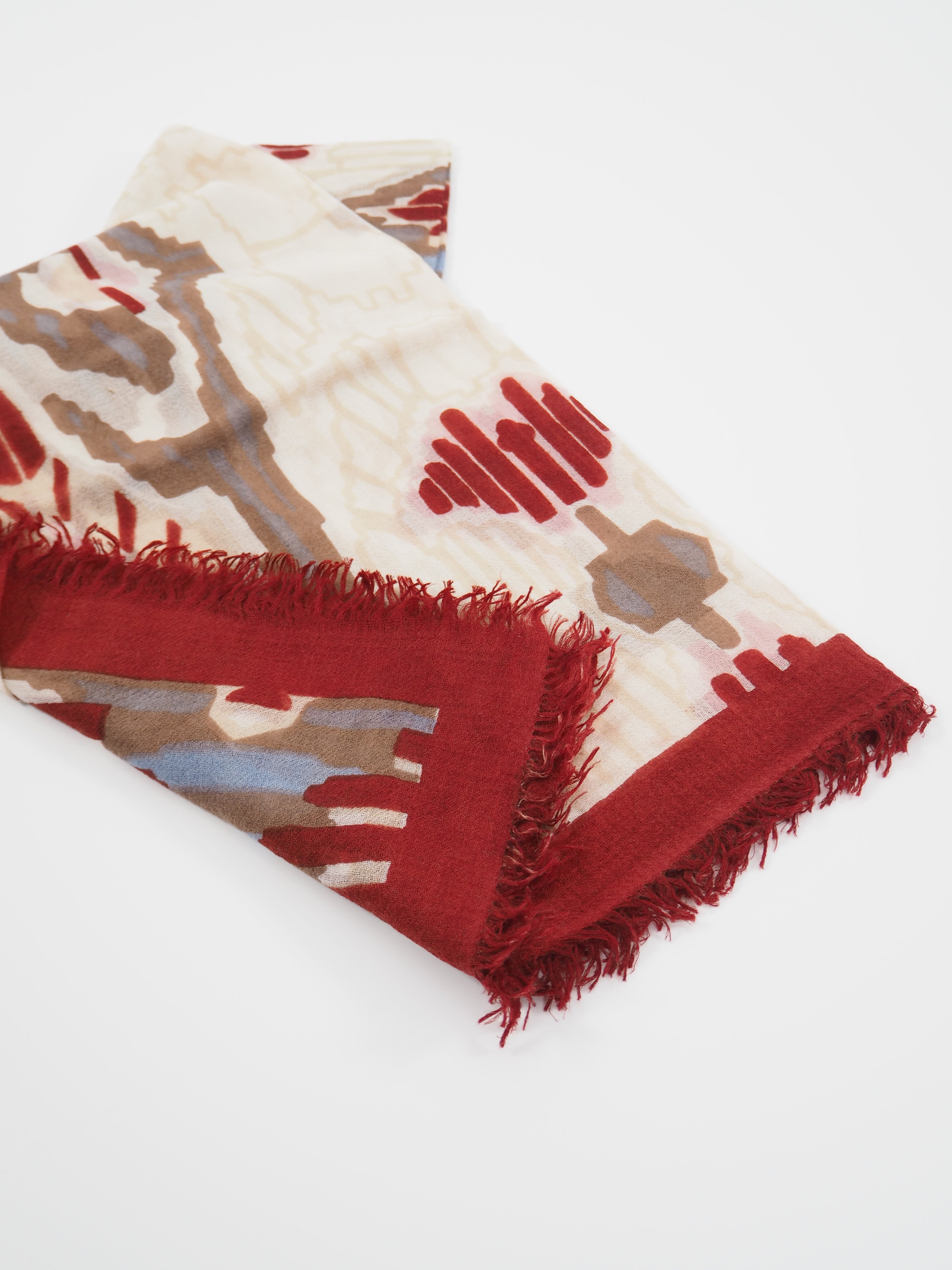 NATSUMI - Kaschmir-Schal -      Farbe: Red