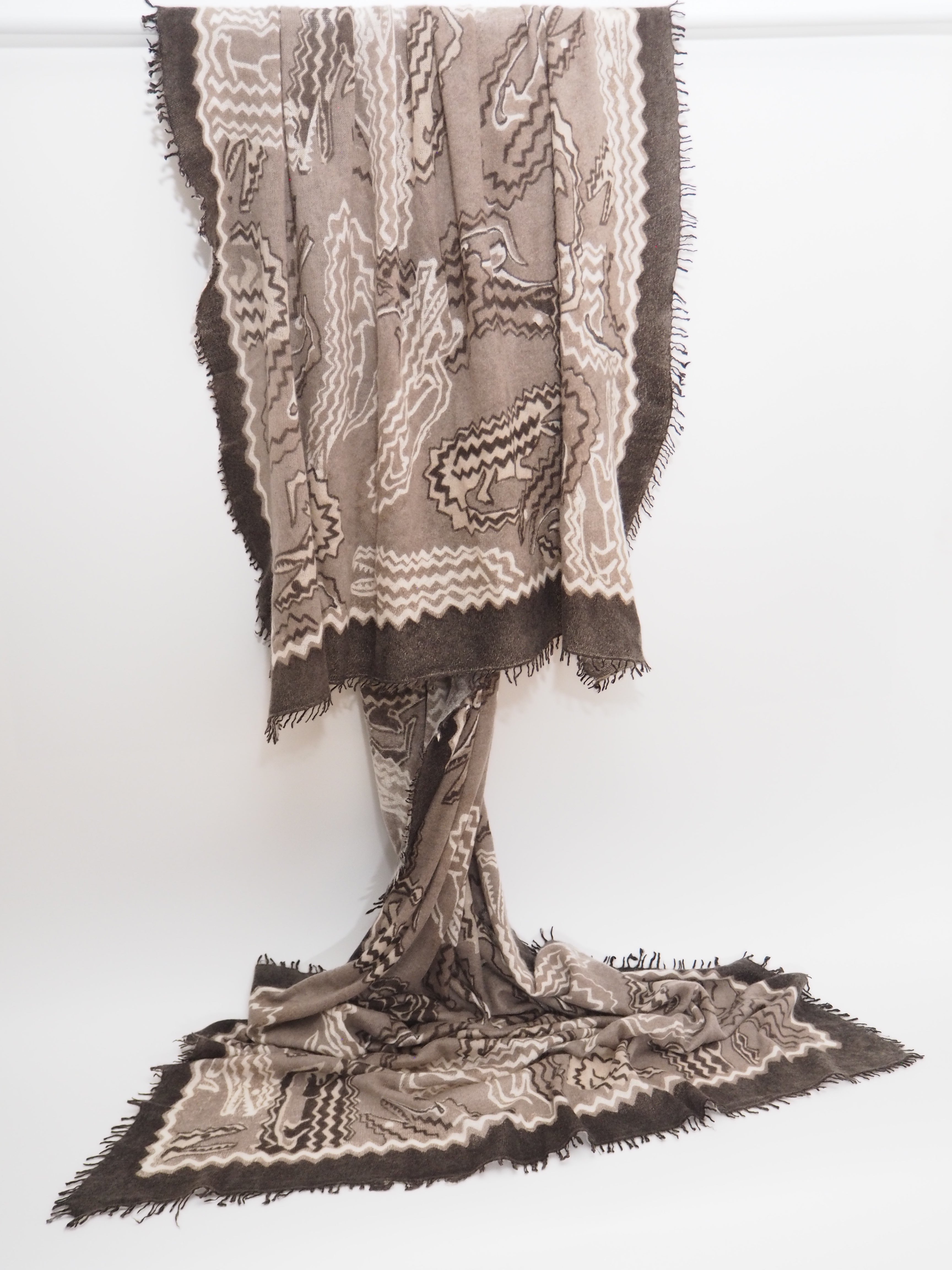 Crocodile - Cashmere-Schal - Farbe: Stone