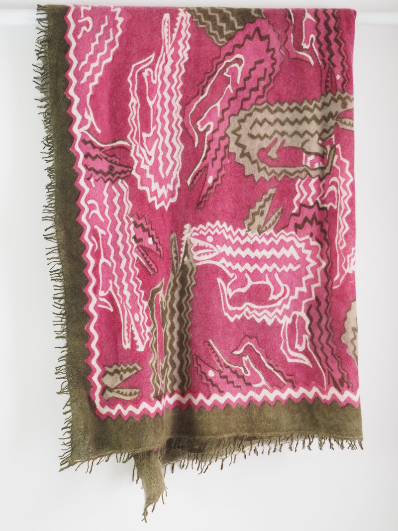 COMING SOON: Crocodile - Cashmere-Schal - Farbe: Pink