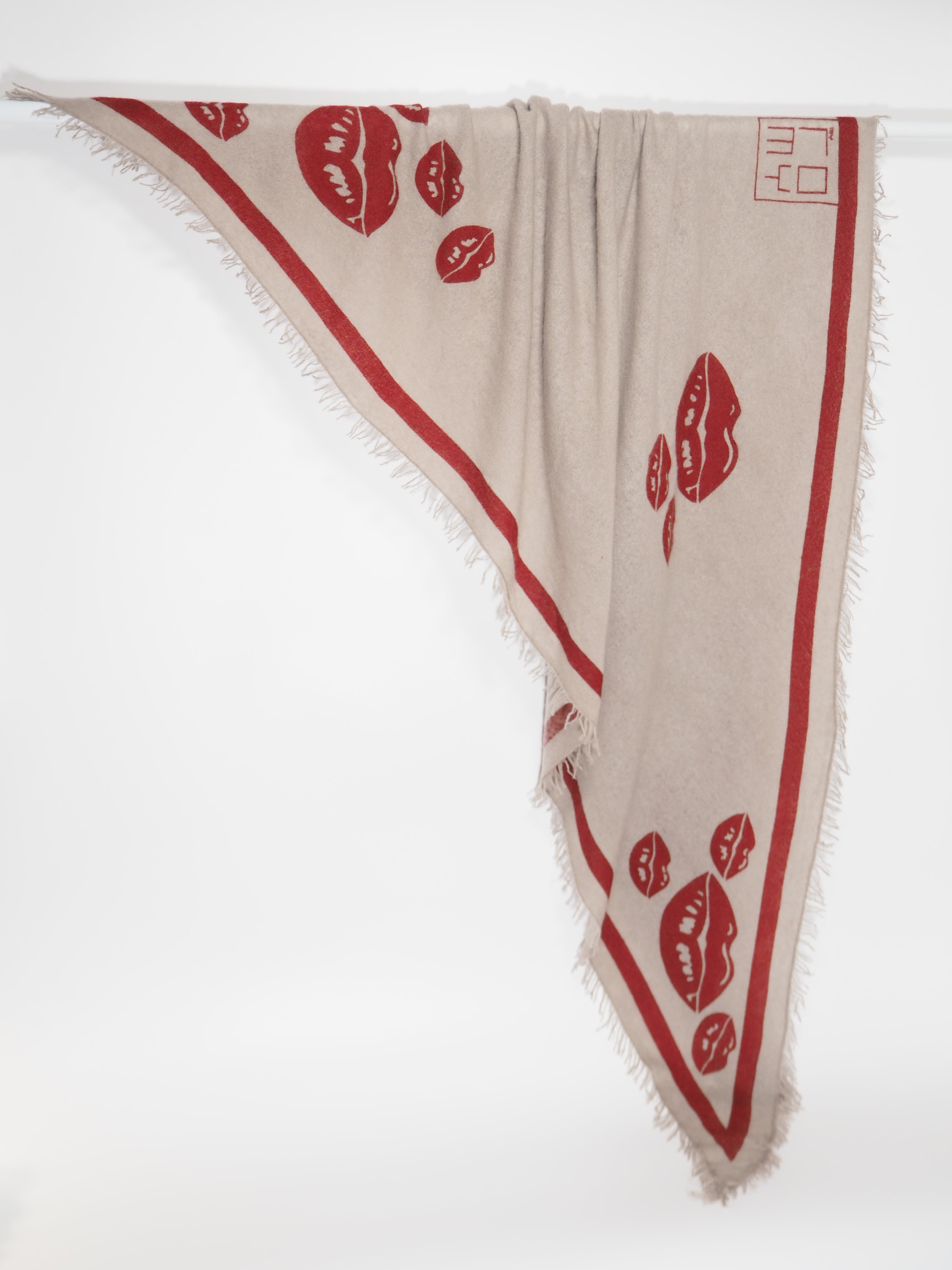 Kisses - Cashmere-Schal -     Farbe: Stone / Rubywine