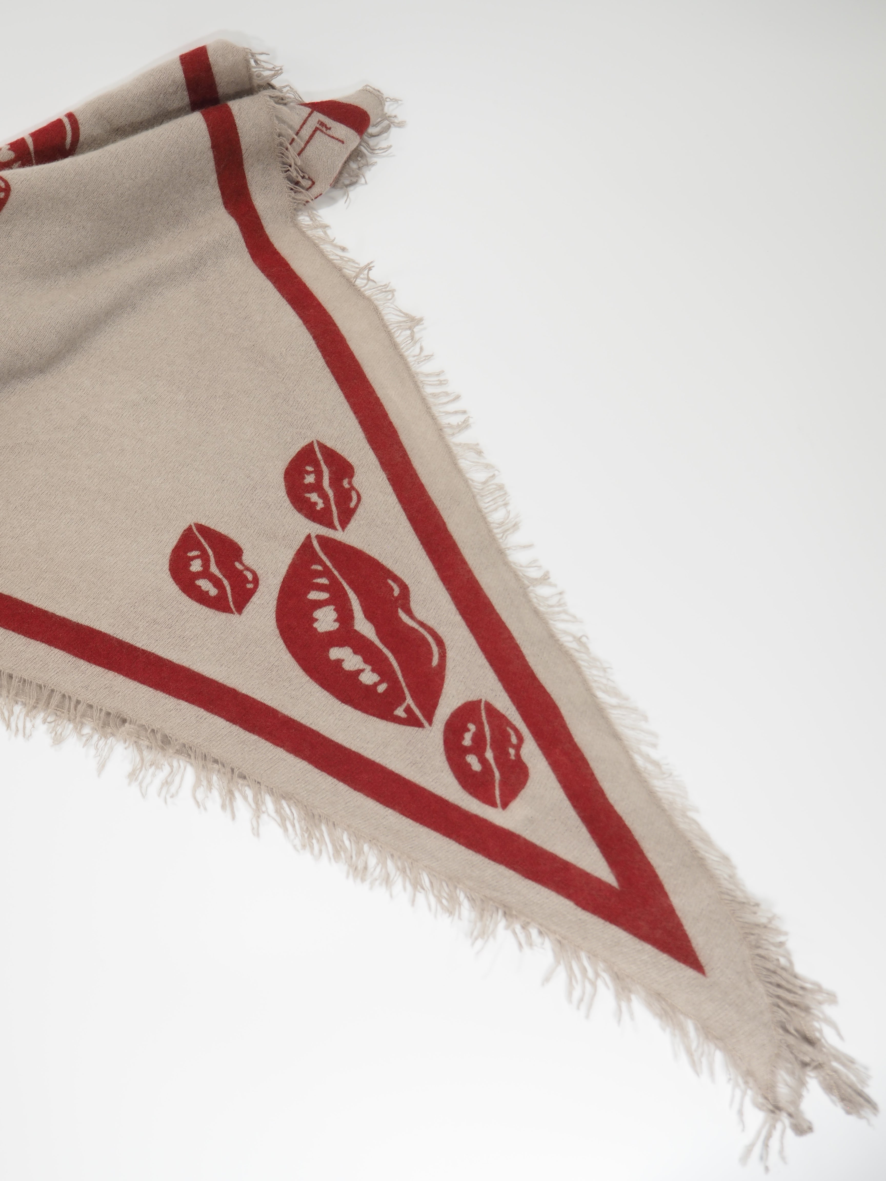 Kisses - Cashmere-Schal -     Farbe: Stone / Rubywine