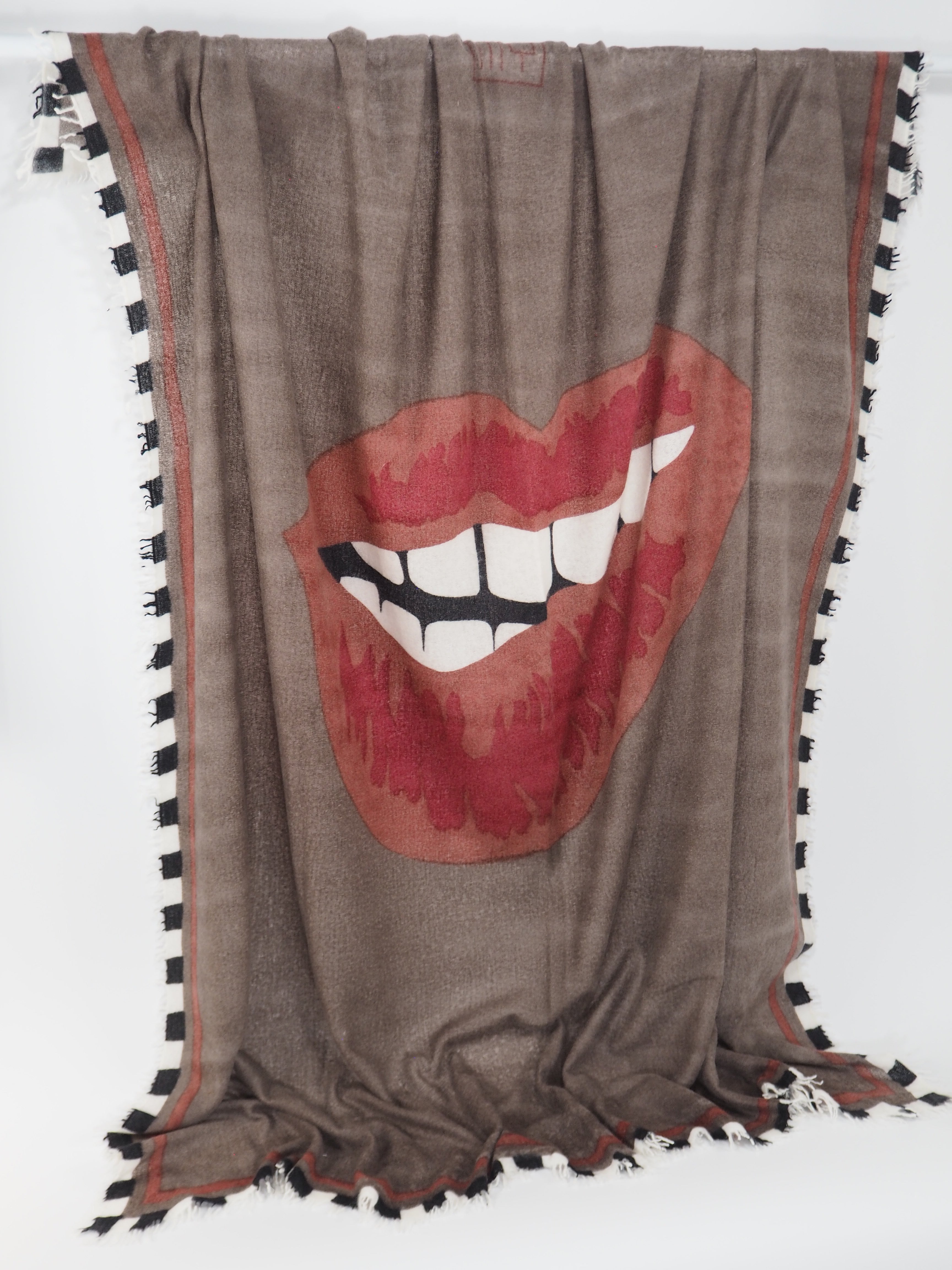 BIG KISS - Cashmere-Schal -     Farbe: Mokka / Rubywine
