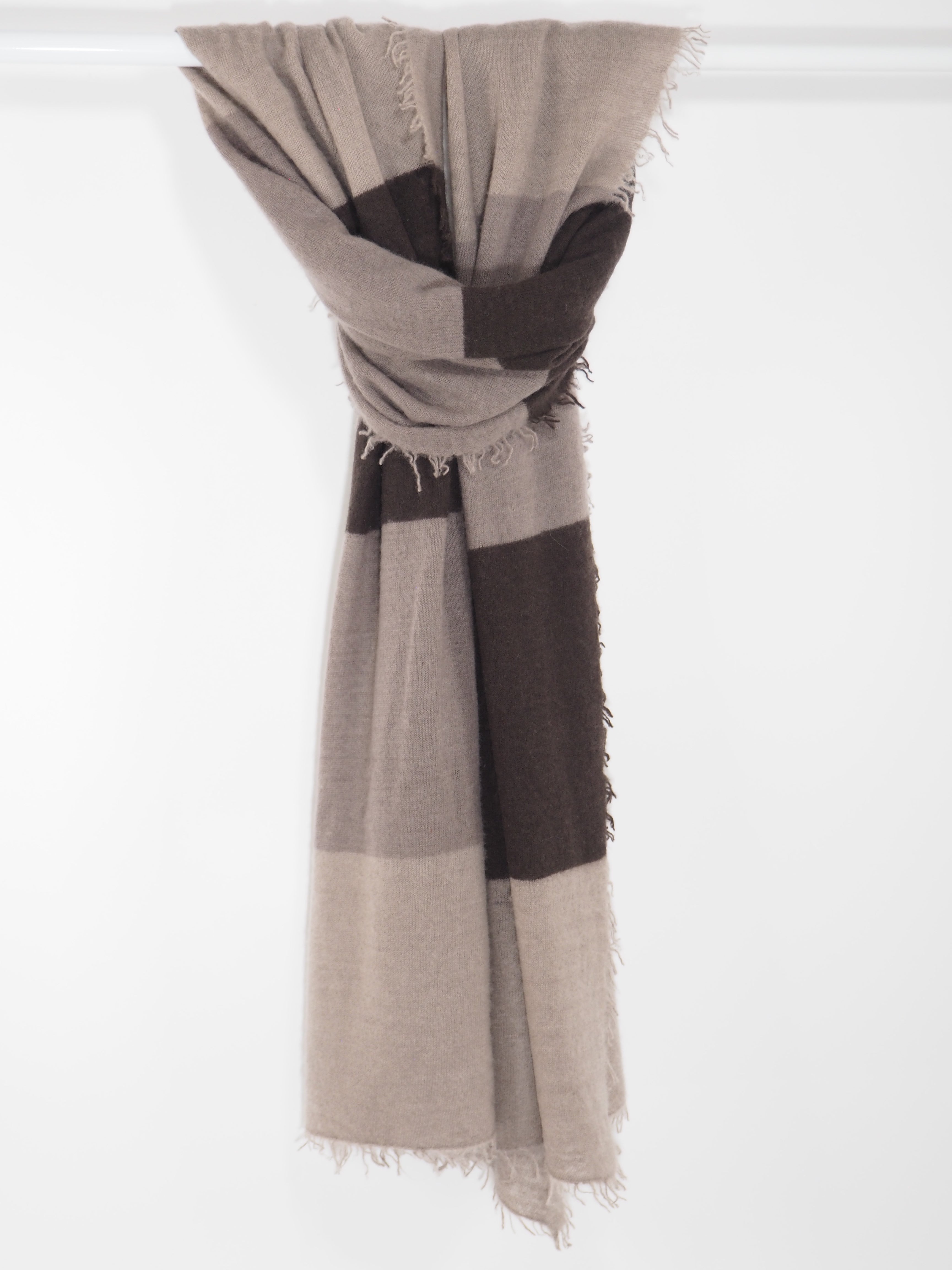 Blockstripes - Cashmere-Schal -     Farbe: All Brown
