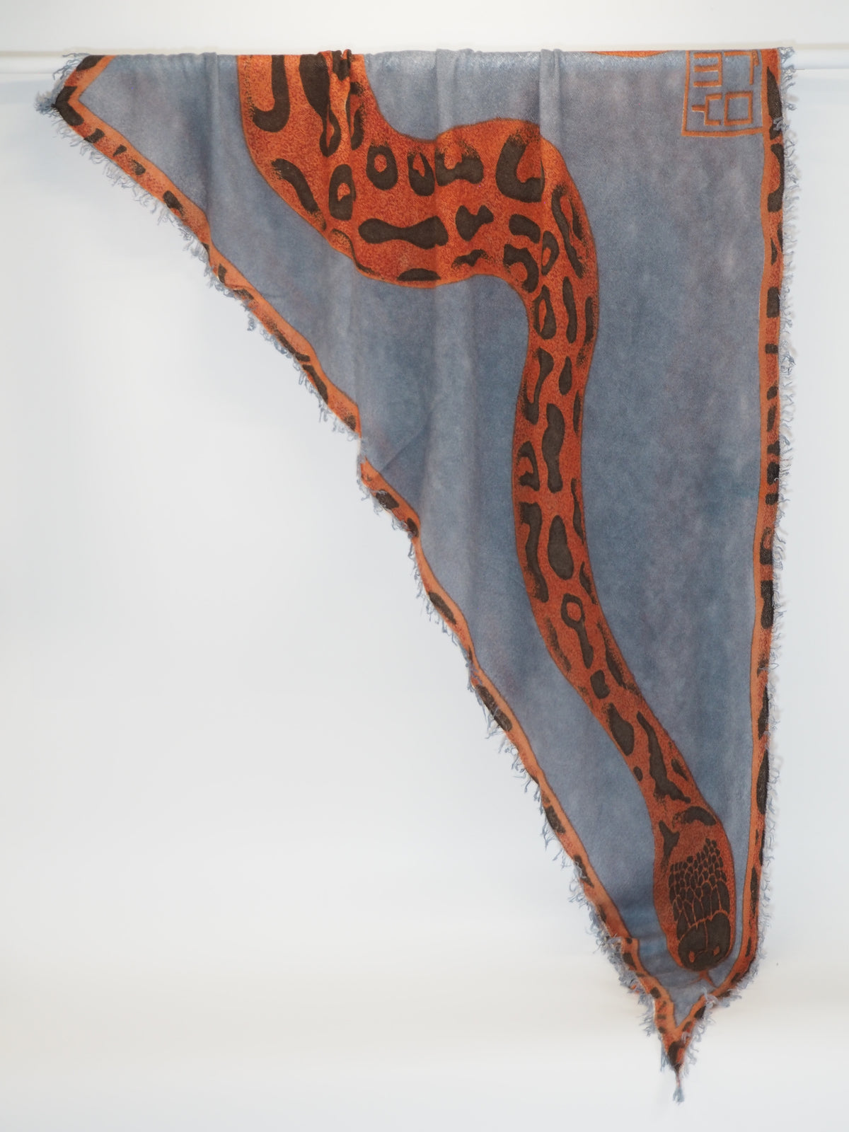 KALIKA - Dreiecks-Schal - Farbe: Steel-Cognac