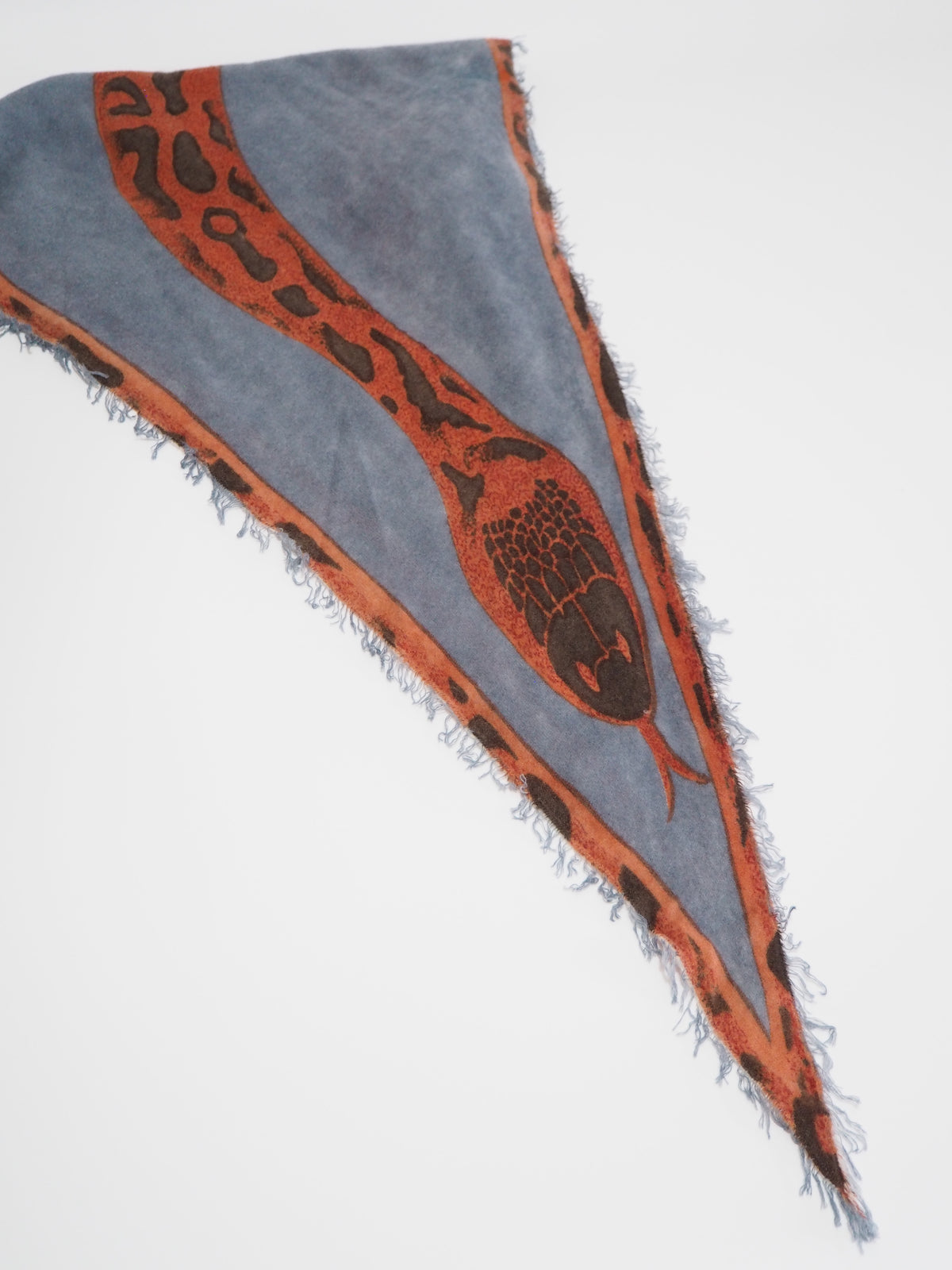 KALIKA - Dreiecks-Schal - Farbe: Steel-Cognac